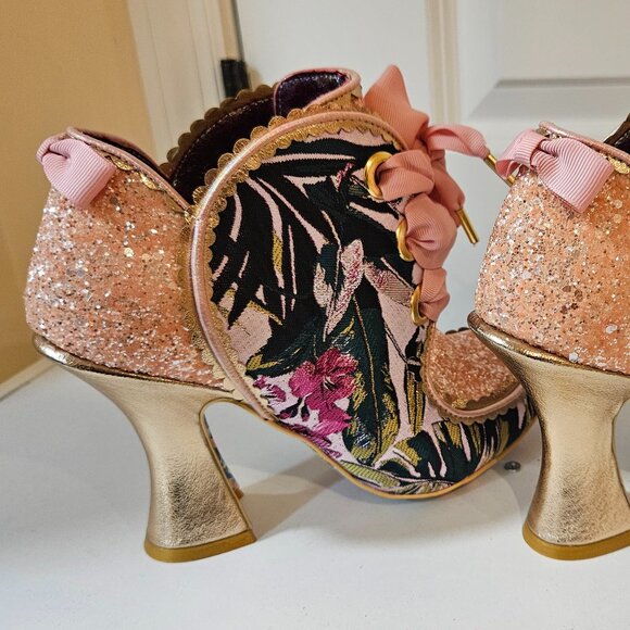 Irregular Choice Floral and Glitter Bootie - Picture 4 of 10